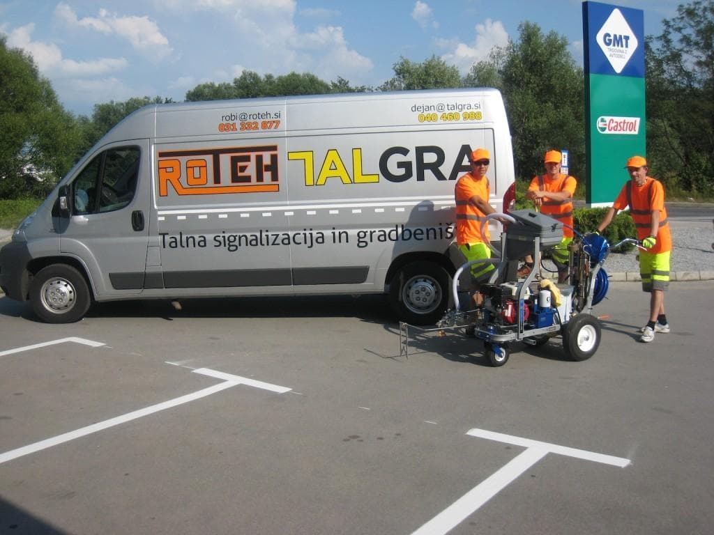 OZNAKE - TALNE, VAROVALNE | CESTNE OPOZORILNE ČRTE | TALGRA, TALNA SIGNALIZACIJA IN GRADBENIŠTVO, CE