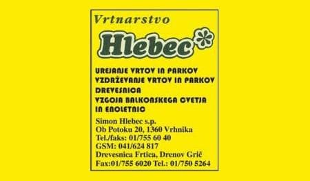 VRTNARSTVO HLEBEC, VRHNIKA