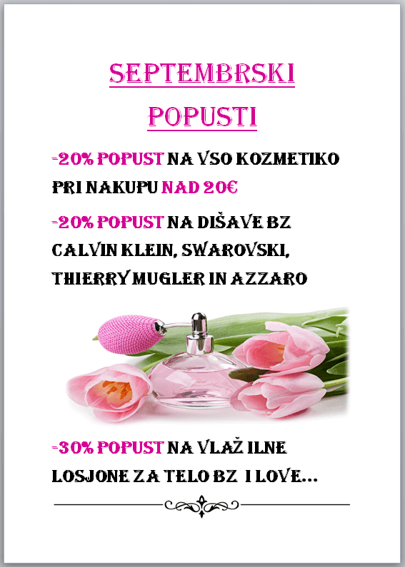 A&B, PARFUMERIJA IN KOZMETIKA, ANDREJA PERENIČ S.P., POSTOJNA