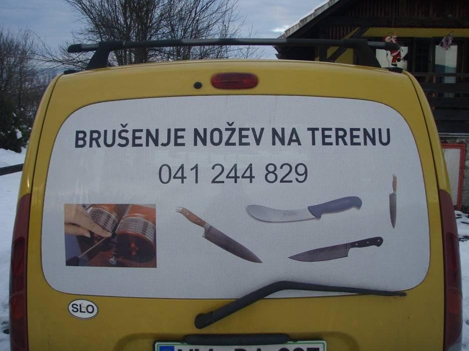 BRUŠENJE NOŽEV NA TERENU, VISMAN, NOVO MESTO