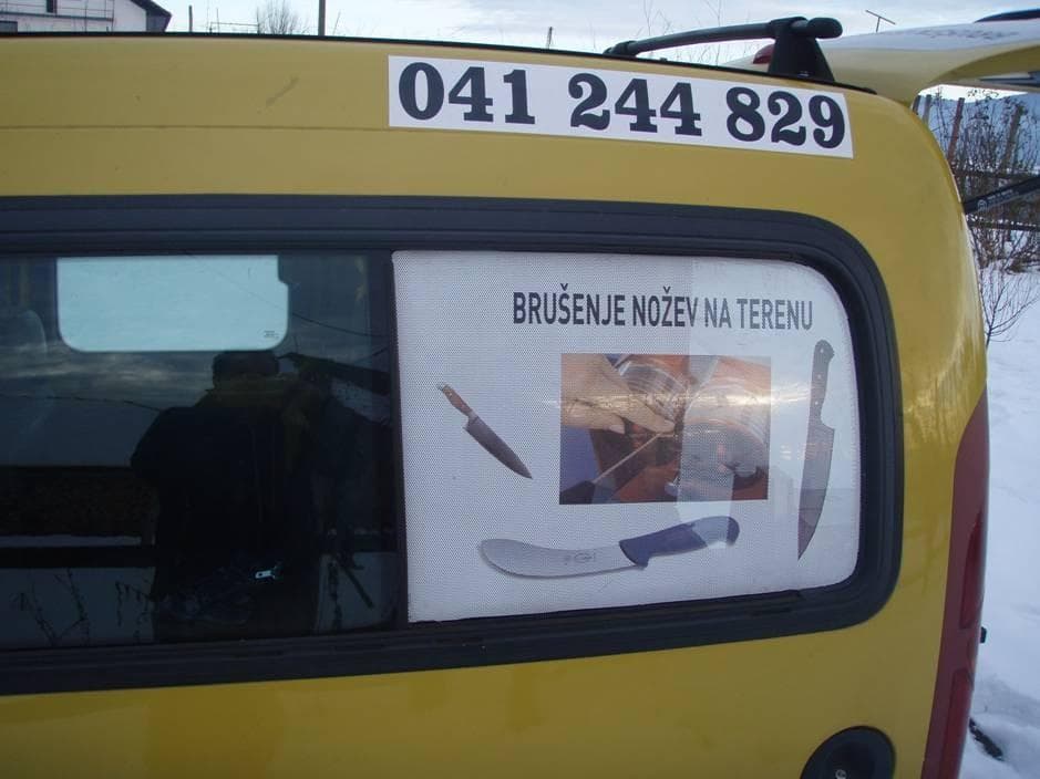 BRUŠENJE NOŽEV NA TERENU, VISMAN, NOVO MESTO