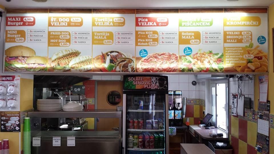 OKREPČEVALNICA ŠENTVID, HITRA HRANA ŠENDTVIČ, MALICE, KOSILA, JEDI Z ŽARA, LJUBLJANA