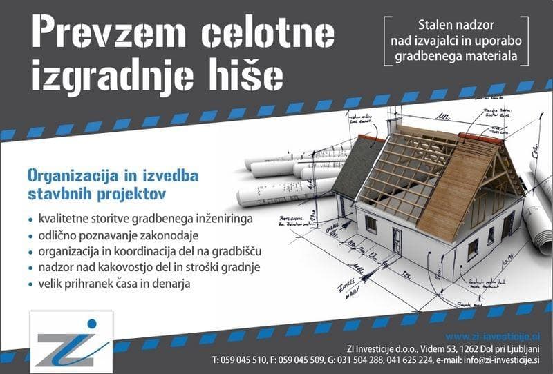 GRADNJA HIŠ NA KLJUČ, DOL PRI LJUBLJANI