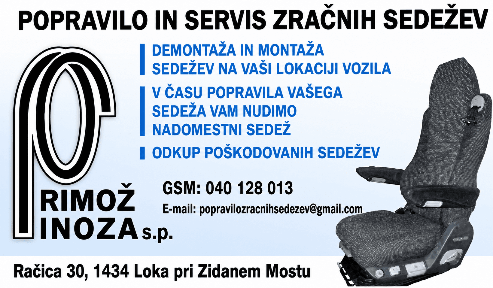 Popravilo zračnih sedežev | Kamionski, traktorski, ladijski