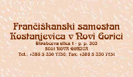 FRANČIŠKANSKI SAMOSTAN KOSTANJEVICA
