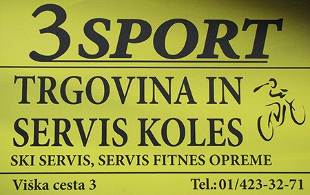 3 SPORT, TRGOVINA IN SERVIS ŠPORTNE OPREME, LJUBLJANA